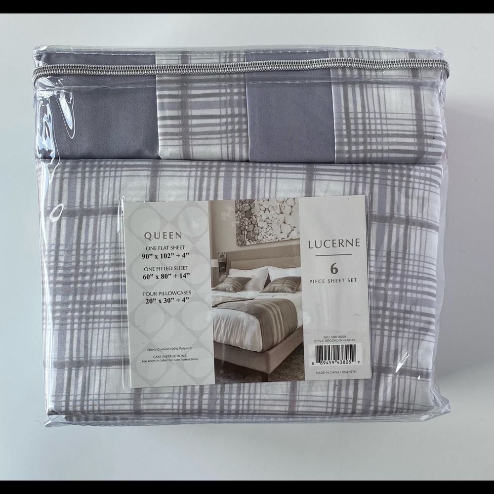 🛏Queen 100% Polyester Sheet Set 6 Piece Luc… - Picture 3 of 4